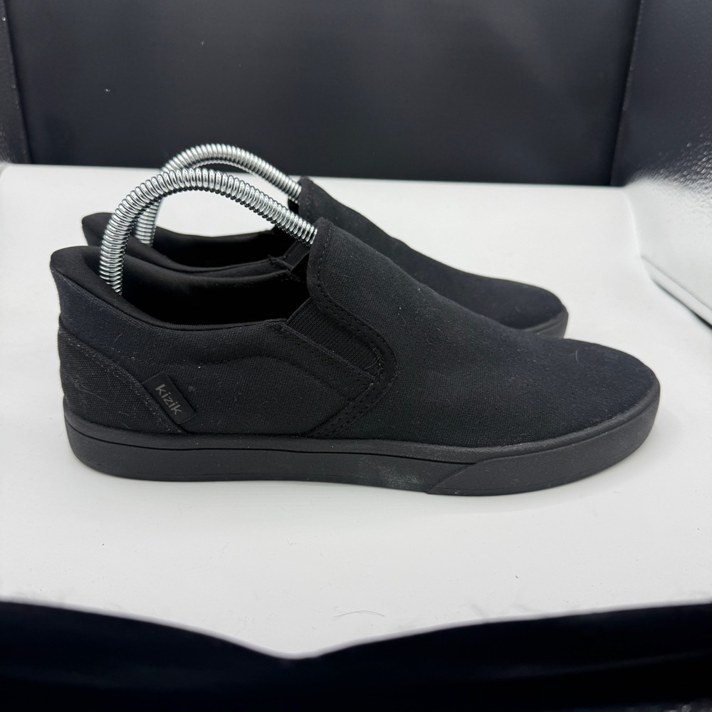 Kizik Venice Black Canvas Pull On Hands Free Slip On Shoes - Picture 2 of 8